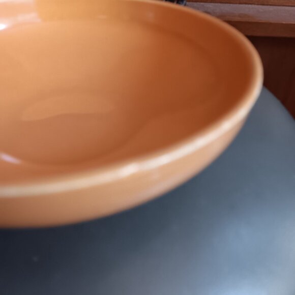 Vintage Cielo Ware Orange Ceramic Cereal Bowl Made In California 6" - Picture 8 of 13